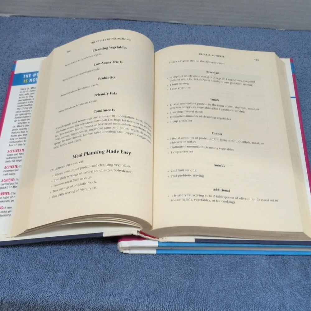Dr. Mike Moreno The 17 Day Diet & Cookbook Hardback Book Copyright 2014